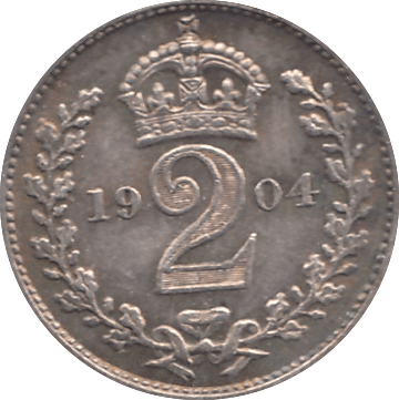 1904 MAUNDY TWOPENCE ( EF ) - Maundy Coins - Cambridgeshire Coins