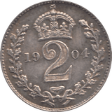 1904 MAUNDY TWOPENCE ( EF ) - Maundy Coins - Cambridgeshire Coins