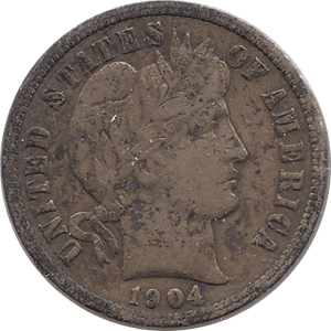 1904 SILVER DIME USA - SILVER WORLD COINS - Cambridgeshire Coins