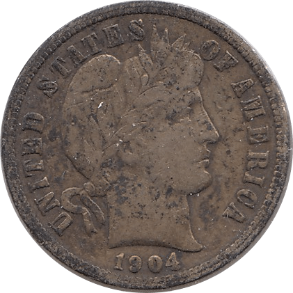1904 SILVER DIME USA - SILVER WORLD COINS - Cambridgeshire Coins
