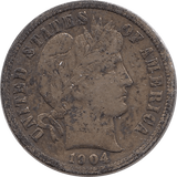 1904 SILVER DIME USA - SILVER WORLD COINS - Cambridgeshire Coins