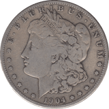 1904 SILVER MORGAN DOLLAR SAN FRANCISCO MINT - SILVER WORLD COINS - Cambridgeshire Coins