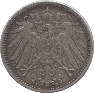 1904 SILVER ONE MARK GERMANY - WORLD SILVER COINS - Cambridgeshire Coins