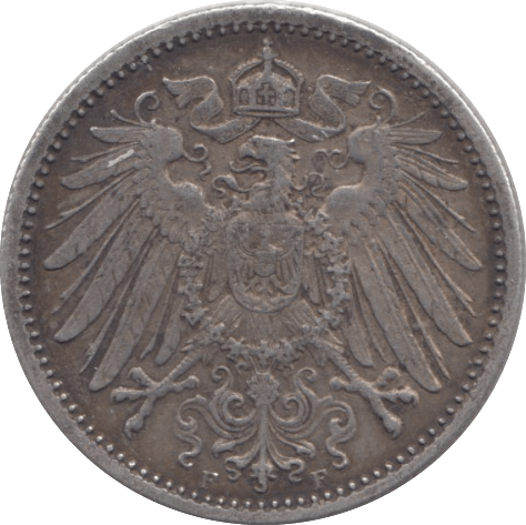 1904 SILVER ONE MARK GERMANY - WORLD SILVER COINS - Cambridgeshire Coins