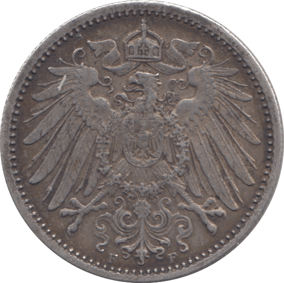 1904 SILVER ONE MARK GERMANY - WORLD SILVER COINS - Cambridgeshire Coins