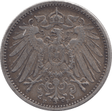 1904 SILVER ONE MARK GERMANY - WORLD SILVER COINS - Cambridgeshire Coins