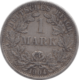 1904 SILVER ONE MARK GERMANY - WORLD SILVER COINS - Cambridgeshire Coins