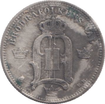 1904 SWEDEN SILVER 10 ORE - SILVER WORLD COINS - Cambridgeshire Coins