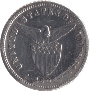 1904 TEN CENTAVOS PHILIPPINES - WORLD COINS - Cambridgeshire Coins