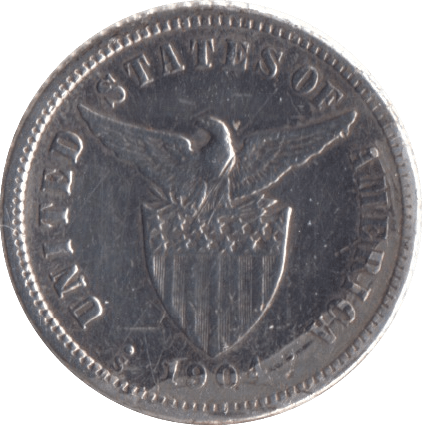 1904 TEN CENTAVOS PHILIPPINES - WORLD COINS - Cambridgeshire Coins