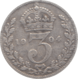 1904 THREEPENCE ( FAIR ) 4 - Threepence - Cambridgeshire Coins