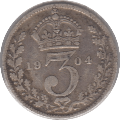 1904 THREEPENCE ( FINE ) 6 - Threepence - Cambridgeshire Coins