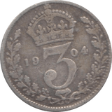1904 THREEPENCE ( FINE ) - Threepence - Cambridgeshire Coins