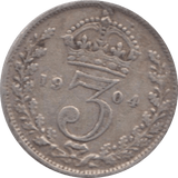 1904 THREEPENCE ( FINE ) - Threepence - Cambridgeshire Coins