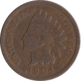 1904 USA ONE CENT - WORLD COINS - Cambridgeshire Coins