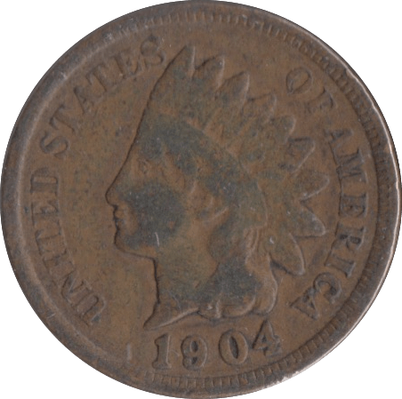 1904 USA ONE CENT - WORLD COINS - Cambridgeshire Coins