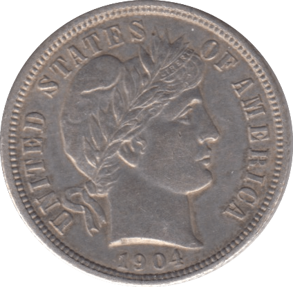 1904 USA ONE DIME - WORLD COINS - Cambridgeshire Coins