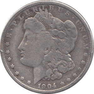 1904 USA SILVER MORGAN DOLLAR - SILVER WORLD COINS - Cambridgeshire Coins