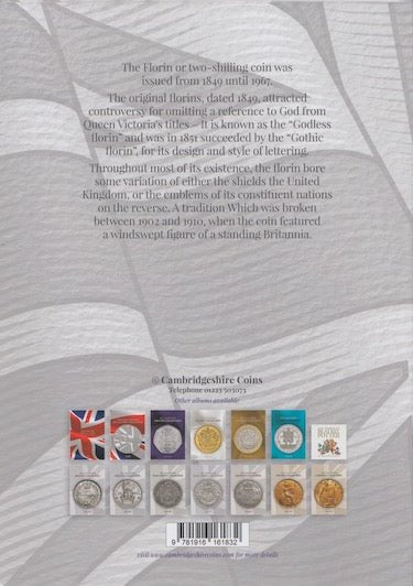 1905 - 1967 GREAT BRITISH FLORIN TWO SHILLING COIN HUNT COLLECTORS ALBUM - Coin Album - Cambridgeshire Coins