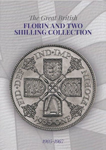 1905 - 1967 GREAT BRITISH FLORIN TWO SHILLING COIN HUNT COLLECTORS ALBUM - Coin Album - Cambridgeshire Coins
