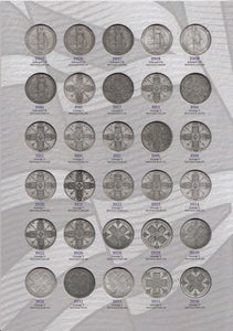 1905 - 1967 GREAT BRITISH FLORIN TWO SHILLING COIN HUNT COLLECTORS ALBUM - Coin Album - Cambridgeshire Coins