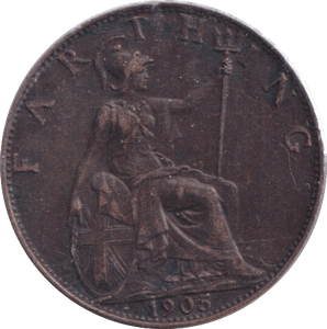 1905 FARTHING ( AUNC ) - Farthing - Cambridgeshire Coins
