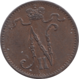 1905 FINLAND 1 PENNI - WORLD COINS - Cambridgeshire Coins
