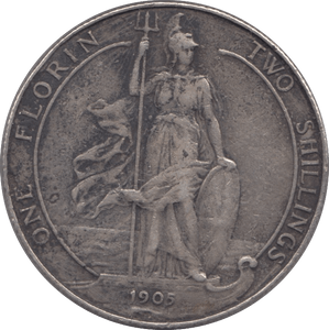 1905 FLORIN ( GVF ) SCARCE DATE EDWARD VII - Florin - Cambridgeshire Coins