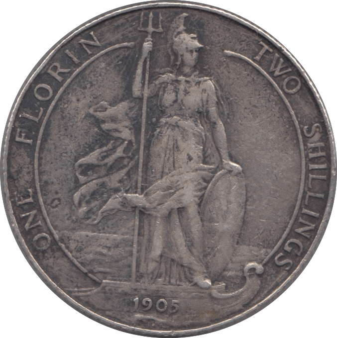 1905 FLORIN ( GVF ) SCARCE DATE EDWARD VII - Florin - Cambridgeshire Coins