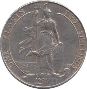 1905 FLORIN ( GVF ) SCARCE DATE EDWARD VII - Florin - Cambridgeshire Coins