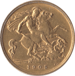 1905 GOLD HALF SOVEREIGN ( EF ) - Half Sovereign - Cambridgeshire Coins