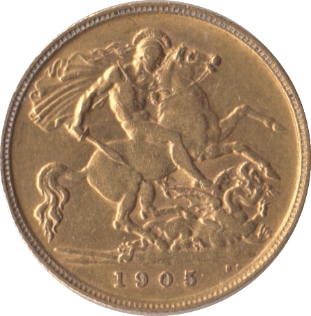 1905 GOLD HALF SOVEREIGN ( EF ) - Half Sovereign - Cambridgeshire Coins