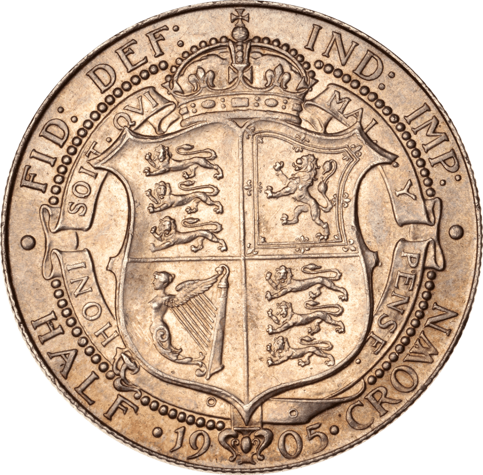 1905 HALFCROWN ( AUNC ) SCARCE EDWARD VII - Halfcrown - Cambridgeshire Coins