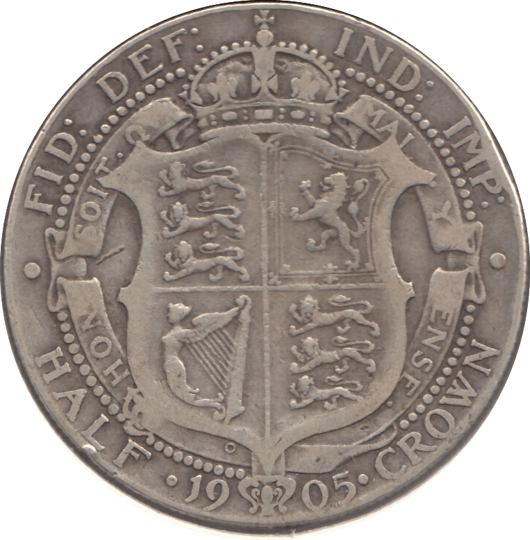 1905 HALFCROWN ( F ) SCARCE DATE EDWARD VII B - HALFCROWN - Cambridgeshire Coins