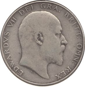 1905 HALFCROWN ( F ) SCARCE DATE EDWARD VII B - HALFCROWN - Cambridgeshire Coins