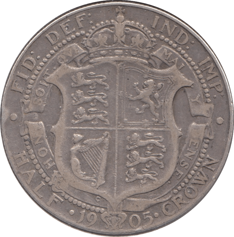 1905 HALFCROWN ( GF ) SCARCE DATE EDWARD VII - HALFCROWN - Cambridgeshire Coins