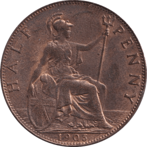1905 HALFPENNY ( UNC ) - Halfpenny - Cambridgeshire Coins