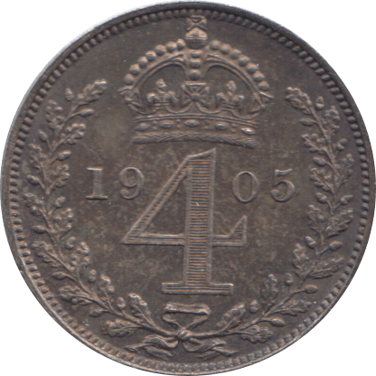 1905 MAUNDY FOURPENCE ( UNC ) - Maundy Coins - Cambridgeshire Coins