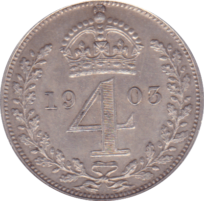 1905 MAUNDY FOURPENCE ( UNC ) - Maundy Coins - Cambridgeshire Coins