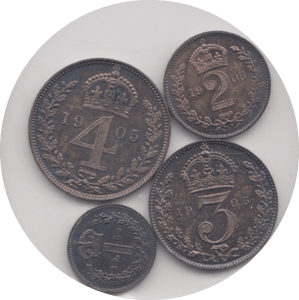 1905 MAUNDY SET ( BU ) - MAUNDY COINS - Cambridgeshire Coins