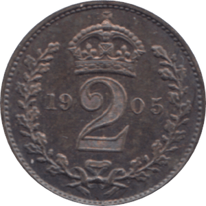 1905 MAUNDY TWOPENCE ( UNC ) - Maundy Coins - Cambridgeshire Coins