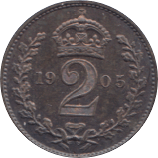 1905 MAUNDY TWOPENCE ( UNC ) - Maundy Coins - Cambridgeshire Coins