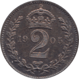 1905 MAUNDY TWOPENCE ( UNC ) - Maundy Coins - Cambridgeshire Coins