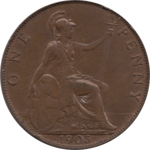 1905 PENNY 1 ( EF ) 19 - Penny - Cambridgeshire Coins