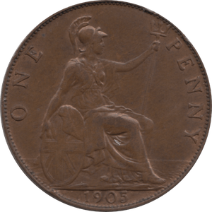 1905 PENNY 1 ( EF ) 19 - Penny - Cambridgeshire Coins