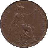 1905 PENNY 1 ( EF ) 19 - Penny - Cambridgeshire Coins