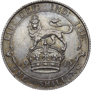 1905 SHILLING ( AUNC ) SCARCE DATE EDWARD VII - SHILLING - Cambridgeshire Coins