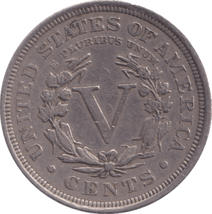 1905 SILVER 5 CENT USA - SILVER WORLD COINS - Cambridgeshire Coins