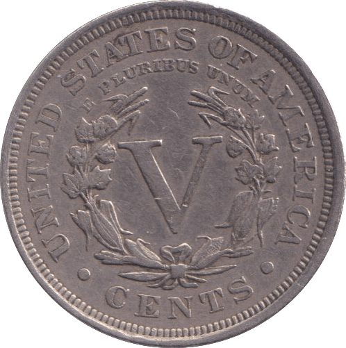 1905 SILVER 5 CENT USA - SILVER WORLD COINS - Cambridgeshire Coins