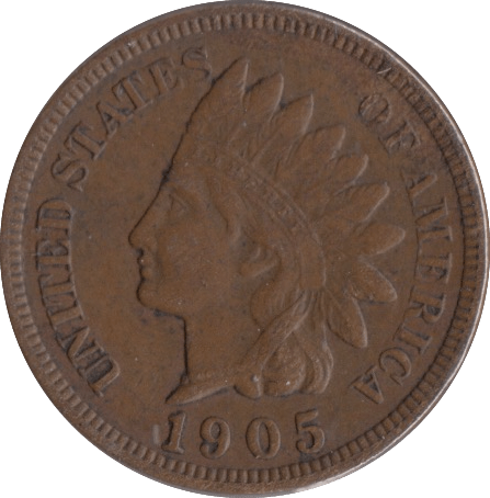 1905 SILVER ONE CENT USA - SILVER WORLD COINS - Cambridgeshire Coins